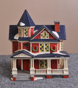 Dehua blanc En Céramique Porcelaine Figurines <span class=keywords><strong>De</strong></span> Noël Éclairé Village <span class=keywords><strong>Miniature</strong></span> Maisons - Product Image 5