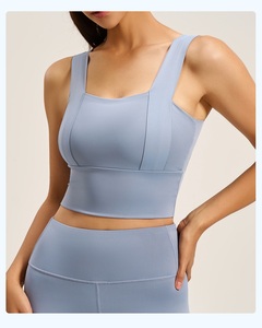 Sujetador deportivo transpirable de secado rápido con soporte ligero y acolchado de elastano, estilo racerback, tipo chaleco, para yoga, ideal para actividades transfronterizas. - Product Image 6