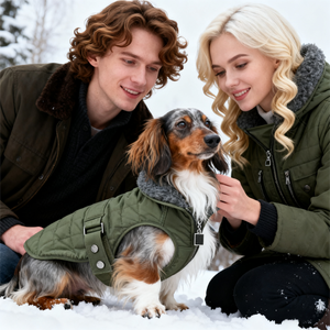 Luxury Winter All-Weather <strong>Dog</strong> Jacket Waterproof Puffer Pet <strong>Coat</strong> for Bassotto Wiener Dachshund Hamburg Teckel <strong>Sausage</strong> Polyester - Product Image 6