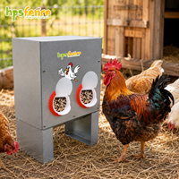 Mangeoire automatique pour poulets en aluminium portable d'extérieur 25L, étanche, facile à nettoyer, 3 ports d'alimentation