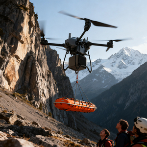 Dron ZLWM-D50 con Capacidad de Carga de 50 kg, Estructura Compacta, Vuelo de 30 km, Batería de 30 min, IP56, Posicionamiento RTK, Transporte Multiusos - Product Image 2
