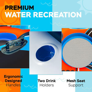 Bouée gonflable robuste de qualité supérieure pour se détendre sur le lac et la rivière, radeau aquatique pour activités sportives et divertissement en extérieur - Product Image 5