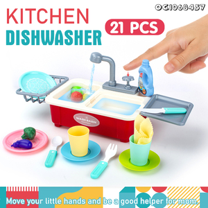 Enfants moderne jouet <span class=keywords><strong>cuisine</strong></span> en plastique lave-vaisselle évier ensemble semblant jouer accessoires <span class=keywords><strong>simulation</strong></span> et <span class=keywords><strong>prix</strong></span> avec des fruits et légumes - Product Image 2