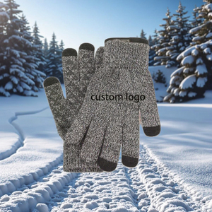 Guantes mágicos con logotipo personalizable de invierno 2025 para hombres y mujeres para mitones acrílicos con pantalla táctil antideslizantes y cálidos para deportes al aire libre