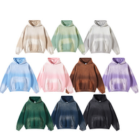 Sweat-shirt à capuche personnalisé pour homme, en molleton 360G, coupe oversize, grammage lourd, style streetwear, délavé vintage, effet usé, ourlet brut, style hip-hop, teint par pulvérisation