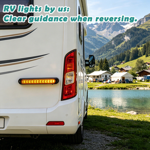 Barra de Luces LED Delgada para Señales de Giro de RV, 252 mm, Ámbar, Impermeable, Lámpara de CC 10-30 V para Vehículos, Barcos, Remolques, Camiones, Luces de Señalización para RV <span class=keywords><strong>JDA</strong></span> - Product Image 2