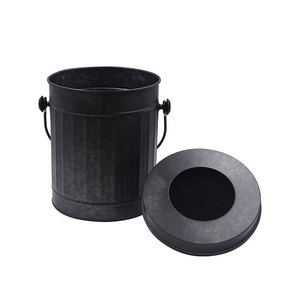 <span class=keywords><strong>Poubelle</strong></span> de cuisine, bac à compost pour les résidus de légumes, bac à compost pour les <span class=keywords><strong>déchets</strong></span> de cuisine en fer noir rétro - Product Image 2