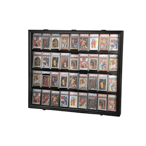 Zumazhu Baseball Card Display Case TMSCD002 24*31" Lockable Black Sports Trading Cards with Clear <b>Acrylic</b> Custom Logo Acceptable - Product Image 1