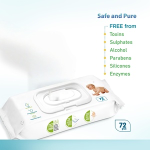 Factory Wholesale Customized Logo Eco-Friendly Antibacterial Baby Wet Wipes Organic Spunlace Soft Wipes Private Label - Product Image 3