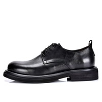 Nouvelles Chaussures Habillées en Cuir pour Hommes Style Britannique Printemps-Automne, à Semelle Épaisse Rehaussante, Idéales pour le Bureau, les Trajets Quotidien et les Mariages