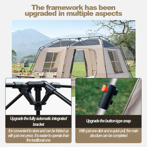 Tente imperméable portative de double couche de jardin extérieur de plage d'appartement de deux chambres à coucher extra-large personnalisé pour le camping et les parties - Product Image 4