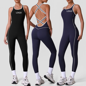 <span class=keywords><strong>Combinaison</strong></span> sans manches pour femme, col rond, une pièce, <span class=keywords><strong>combinaison</strong></span> sexy pour le yoga - Product Image 1