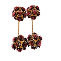 Anting-anting bunga besar bergaya metal 2026, anting-anting bunga bergaya gothic yang berlebihan