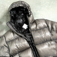 Personnalisé Haute Qualité Ouaté Bulle Manteaux Capuche Hommes Doudoune Oversize Nylon Coupe-Vent Hiver Chaud Canard Doudounes