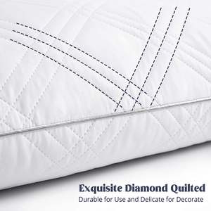 Prix <span class=keywords><strong>de</strong></span> gros d'usine Oreiller <span class=keywords><strong>de</strong></span> <span class=keywords><strong>lit</strong></span> matelassé Oreiller d'hôtel standard doux blanc en microfibre pour hôtel - Product Image 3