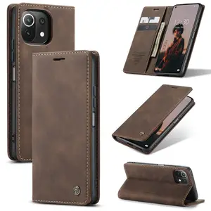CaseMe for Xiaomi 11lite mi10 mi 9 Case Wallet Leather Stand Cover Cellphone for Redmi Note 10 10t pro Flip Case Magnetic