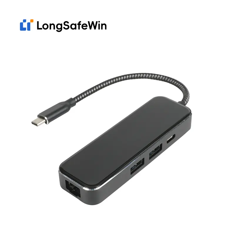 Longsafewin 4-in-1 USB 3.0 사무실 및 가족 허브를 위한 도킹 스테이션 사용 가능 재고