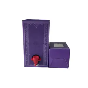 1000 MOQ Заводская цена оптовая продажа высокое качество на заказ темно-фиолетовый 1 л 2 л перерабатываемый диспенсер для кофе на вынос бумажная коробка для магазина