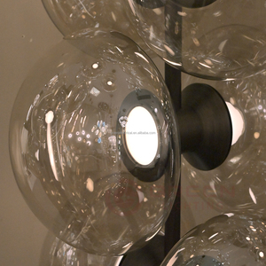 Lampadario a LED in vetro moderno nordico di alta qualità con <span class=keywords><strong>luce</strong></span> bianca calda elegante arredamento per alberghi e ville - Product Image 4