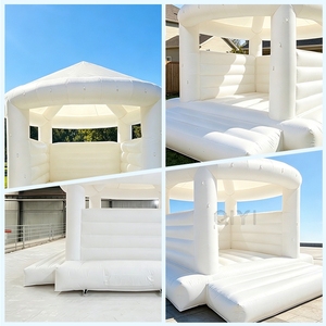Custom Size <b>Inflatable</b> <b>Bouncer</b> House Includes Repair Kits White Jumping Bouncy Castle for Party Wedding - Product Image 3