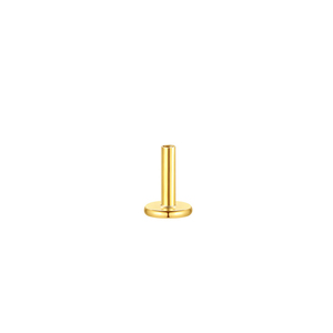 CANNER Poste de Labret Roscado de Plata de Ley 925 Dorado de 16G con Parte Trasera Plana de 5mm, 6mm, 8mm para Joyería de Piercing - Product Image 6