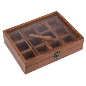 <span class=keywords><strong>Boîte</strong></span> <span class=keywords><strong>à</strong></span> <span class=keywords><strong>épices</strong></span> carrée <span class=keywords><strong>à</strong></span> 12 compartiments, grande <span class=keywords><strong>boîte</strong></span> <span class=keywords><strong>à</strong></span> sel portable, ensemble cadeau Masala Dabba, <span class=keywords><strong>boîte</strong></span> <span class=keywords><strong>à</strong></span> sel <span class=keywords><strong>en</strong></span> <span class=keywords><strong>bois</strong></span> avec couvercle et cuillère - Product Image 3