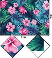 Nappe Florale Tropicale Hawaïenne Hibiscus Feuille de Palmier en Polyester pour Fêtes Luau, Plage d'Été et Décoration Intérieure - Vente en Gros