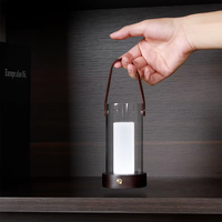 Lanterne moderne rechargeable sans fil à intensité variable pour la nuit, le camping en extérieur, la décoration de la maison, lampe de nuit portable en acrylique LED