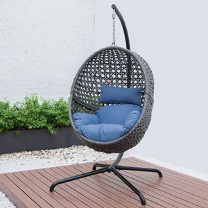 Chaise d'oscillation de Patio <span class=keywords><strong>en</strong></span> <span class=keywords><strong>osier</strong></span> de loisirs de chaise d'<span class=keywords><strong>oeuf</strong></span> de rotin accrochant extérieur - Product Image 6