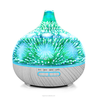 2023 nouveau design 400ml 3D feux d'artifice art verre diffuseur d'arôme diffuseur d'huile essentielle aromatique télécommande