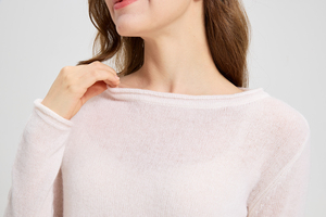 Suéter de Cachemir 100% Puro, Cuello Redondo, Manga Larga, Largo Regular, Clásico, Tejido, para Mujer, Invierno - Product Image 3