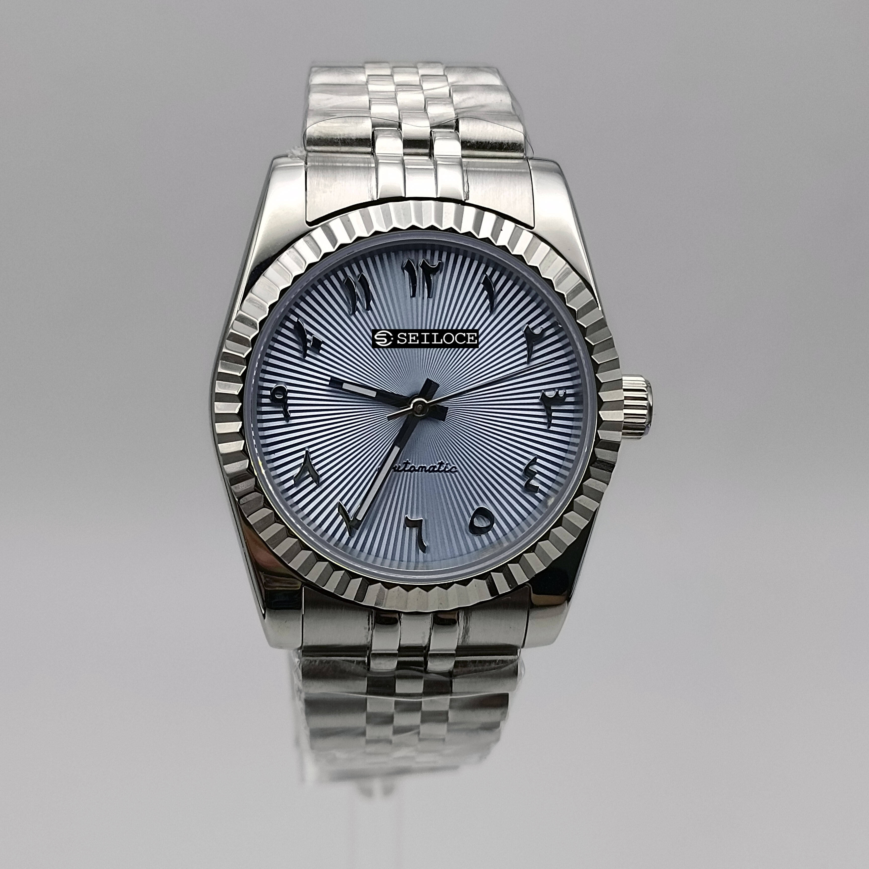 Silver Case+Light Blue Dial