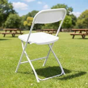 Ensemble de table et de chaises de jardin rectangulaires en plastique blanc pliables de grande capacité pour 6, 8 ou 10 personnes - Product Image 3