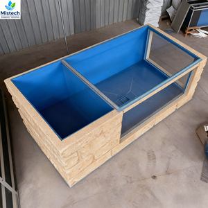 Réservoir d'affichage extérieur moderne et écologique MISTECH en PP à l'aspect de la pierre, fenêtres de visualisation transparentes | Tortues de poissons d'étang de jardin polyvalentes - Product Image 5