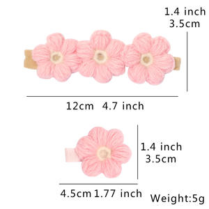 Bandeau fleur 3D crochet-pinces à <span class=keywords><strong>cheveux</strong></span> pour bébé fille petites barrettes pour <span class=keywords><strong>cheveux</strong></span> accessoires de <span class=keywords><strong>cheveux</strong></span> pinces à crochet fleur - Product Image 4