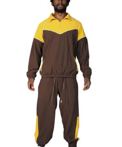 Survêtement d'hiver en nylon coupe-vent personnalisé pour homme, streetwear, sweat-shirt à capuche uni, ensemble jogging deux pièces, qualité supérieure - Product Image 1