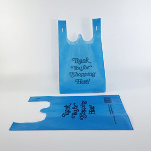 Sac de courses en tissu non tissé pour bouteilles / Sac non tissé type T-shirt à bas prix / Sac non tissé imprimé jetable - Product Image 6