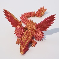 Ailes de dragon en PLA imprimées en 3D, articulées et créatives, ornements faits à la main, jouets cadeaux, Shanghai Cross-border