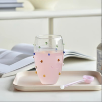Tasses à eau en verre coloré irrégulier créatif - Vaisselle unique