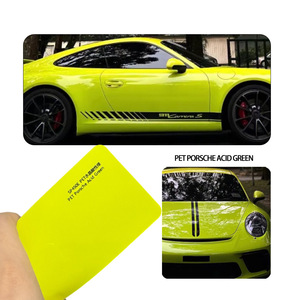 <span class=keywords><strong>Vinilo</strong></span> PET Verde Ácido Brillante para Envolver Automóviles, Alta Elasticidad, Película Protectora para Cambio de Color de Carrocería Completa - Product Image 1