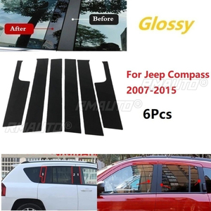 สำหรับ Jeep Compass Cherokee Grand Cherokee Commander ชุดแต่งขอบหน้าต่าง แผ่นปิดเสาตรงกลาง สติ๊กเกอร์ตกแต่ง อะไหล่ตกแต่งรถยนต์ - Product Image 1
