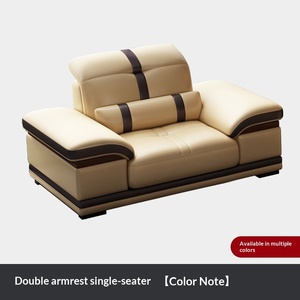 Ensemble de canapés en cuir de luxe léger et minimaliste moderne, combinaison d'angle en bois massif, éponge, pour petits salons, tissu technique haut de gamme, USB - Product Image 6