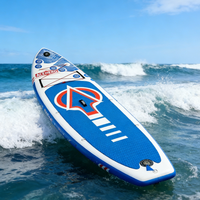 Planche de SUP gonflable Drop Stitch de conception artisanale, écologique et portable, avec système à 3 ailerons pour lac, rivière, océan et activités de plein air