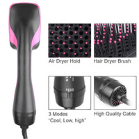 Brosse Lissante Professionnelle Ionique Négative 1000W, Mini Fer à Boucler Électrique et Peigne Chauffant Multifonctionnel pour Lissage et Bouclage