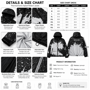 Custom <b>Mens</b> Color Changing Windbreaker Lightweight <b>jacket</b> Hooded Polyester <b>Cycling</b> Outdoor Wear ISO 9001 - Product Image 3