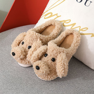 <span class=keywords><strong>Chien</strong></span> moelleux doublé <span class=keywords><strong>de</strong></span> tissu <span class=keywords><strong>de</strong></span> coton pour des pantoufles pour l'usage à la maison antidérapant d'intérieur nouveau parent-enfant pour des pantoufles confortables - Product Image 6