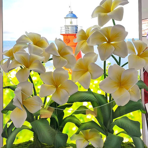 Flores Decorativas de Plumeria Modernas Gigantes de EVA Impermeables para Bodas, Eventos, Decoración de Exteriores, Fiestas, Escenarios, Accesorios para <span class=keywords><strong>Fotos</strong></span>, Personalizadas - Product Image 1