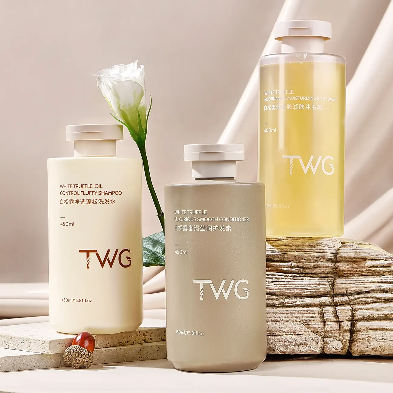 Twg Douchegel Reisshampoo Bad Cadeau Witte Truffelsulfaatvrije Krullende Haarverzorgingsproducten Haarconditioner Haarshampoo Set