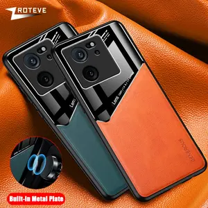 Pour Mi12 12X étui en cuir PU voiture magnétique dur PC couverture pour Xiaomi 13 T Pro k60 Ultra Mi13 Lite Xiaomi13 T 5G coques de téléphone