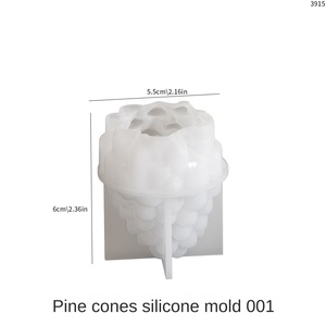 Kits de fabrication de bougies en pin DIY, moule en silicone pour arbre de Noël, ornements en gypse d'aromathérapie, croix, fournitures de fabrication de bougies - Product Image 3